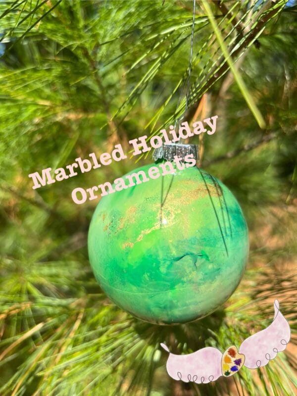 Marbled Holiday Ornaments